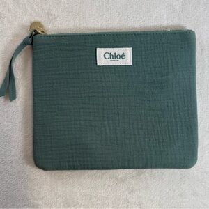 NWOT Chloe Parfum Pouch, Sage Green, Pencil Pouch, Makeup Bag